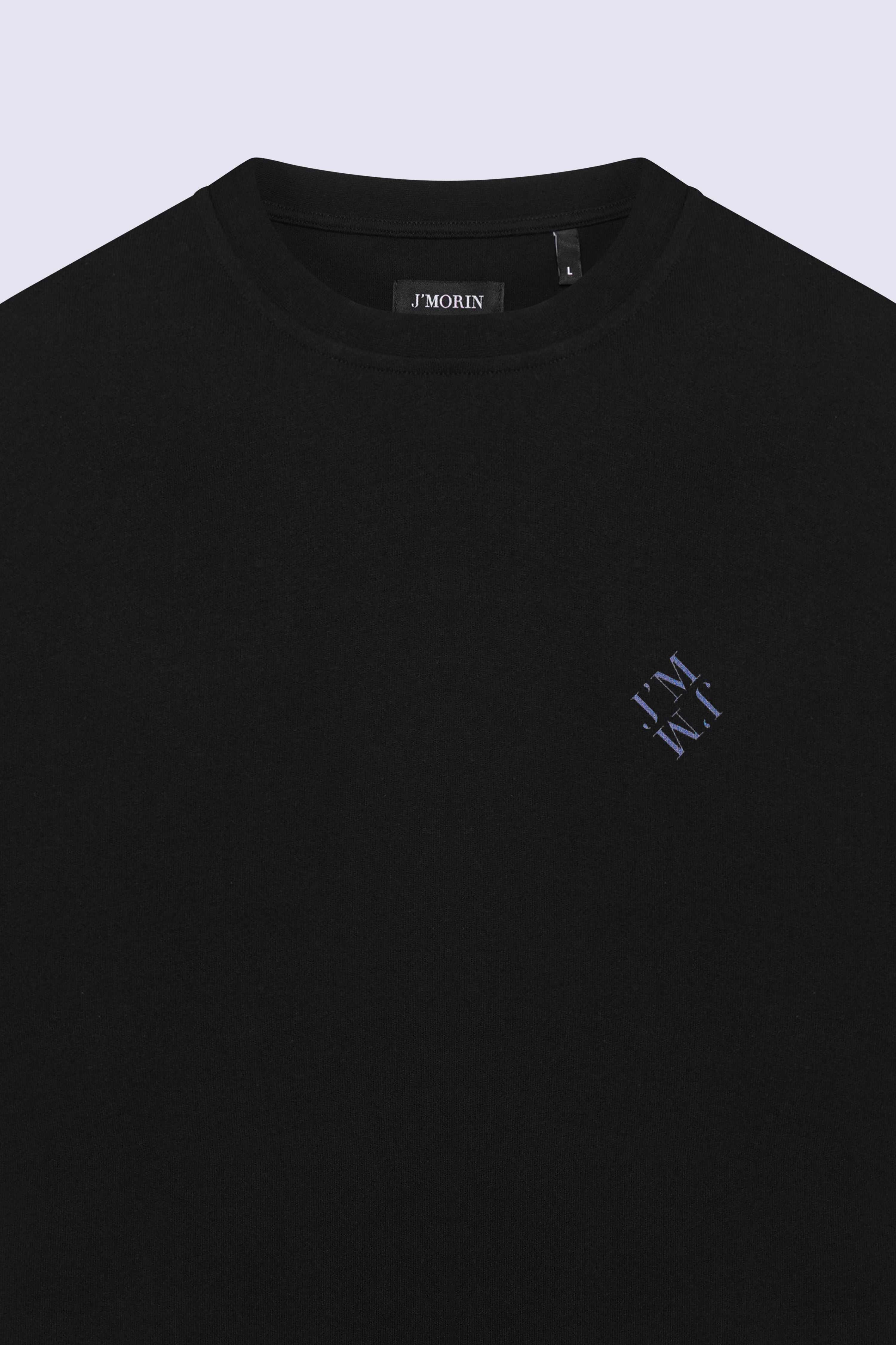 Regular fit t - shirt with Ocean Care illustration print. - BLACK