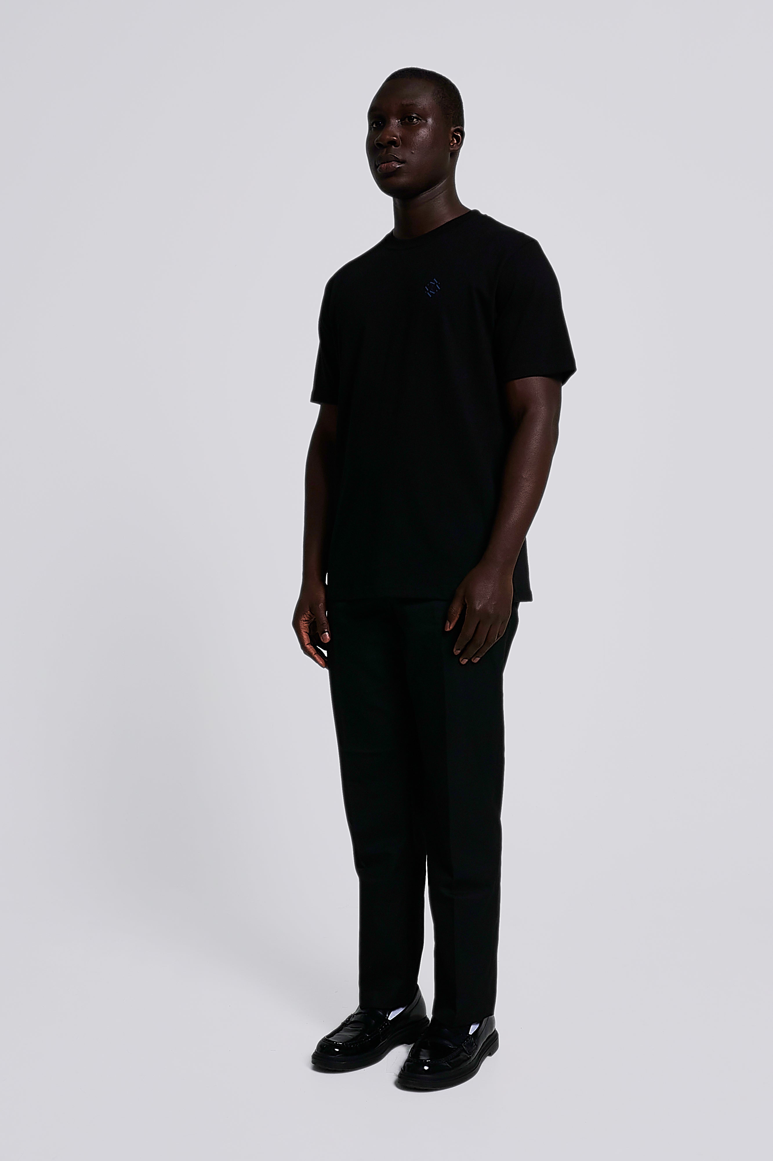 Regular fit t - shirt with Ocean Care illustration print. - BLACK